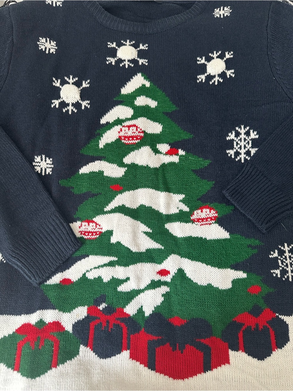 Men's Navy Christmas Tree Holiday Sweater